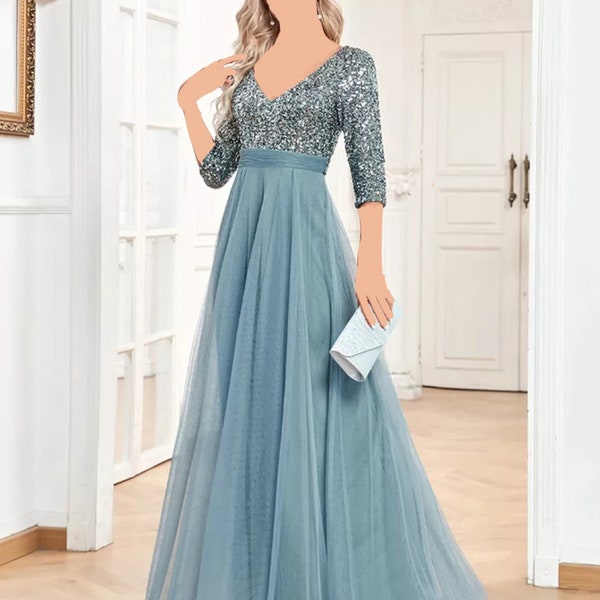 Maxi Evening Dress Etsy