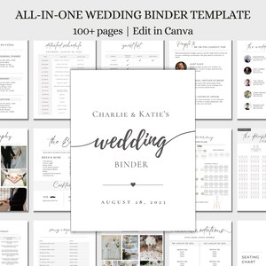 All-in-One Wedding Day Binder Template, Wedding Day Information, Wedding Day Coordination, Wedding Itinerary, Digital Canva Template