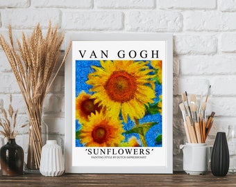 Van Gogh Sunflowers Print - Gallery Wall Art (Digital Download)