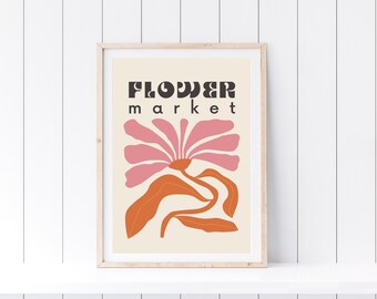 Flower Market Print – Abstract Floral Wall Art (Digital Download)