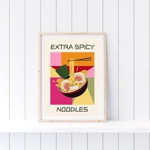 Noodles Poster Print - Noodles Korean Print - Korean Food Poster - Nudel Wandkunst - Trendy Wandkunst