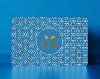 Note Card, 'Happy birthday', Special Card, Gold Foil, Renard Polaire