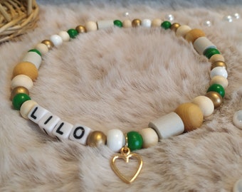 EM ceramic collar tick protection pet dog cat. Processing with wooden beads effective microorganisms tick collar