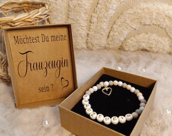 Would you like to be my maid of honor, or ask me to be a bridesmaid? Wedding gift idea: pearl bracelet, free and lovingly packaged.