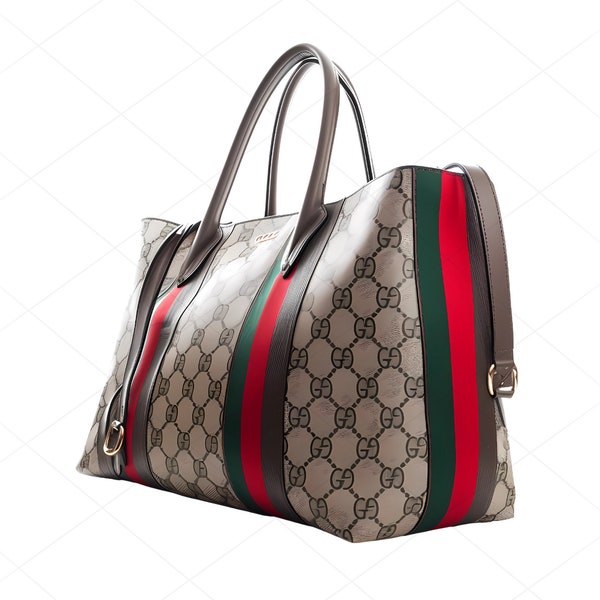 Luxury Handbag Purse, Duffle Bag, Tote Illustration PNG - Digital Download | Luxe Pattern Handbag Sublimation