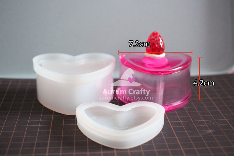 3D Pudding Storage Box Silicone Mold With Lid, Multi-shape Resin Mold ...