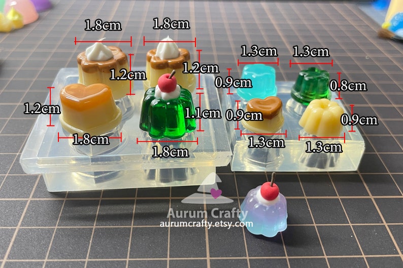 Fake Pudding Miniature Pudding Silicone Mold for BJD Dollhouse Props, Kawaii Dessert ...