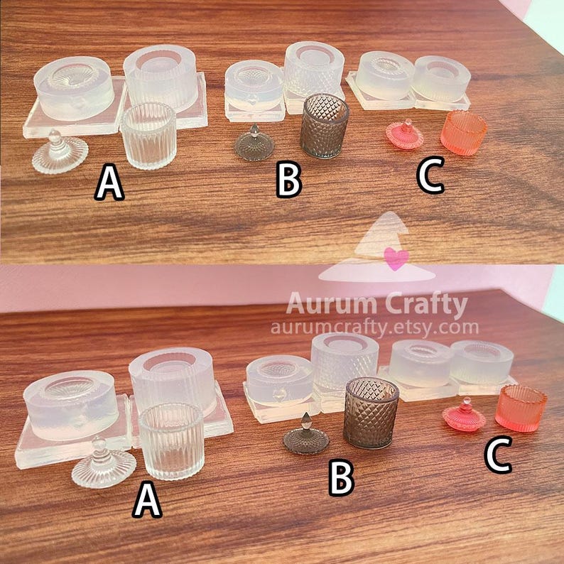Mini Candy Jar Mold with Lid – Miniature Silicone Mold for Resin, Dollhouse Mini Jar, Fake Food Container, Tiny Storage Jar Full Jar Mold Set