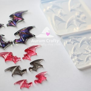 Mini Bat and Demon Wing Mold – Silicone Mold for Resin Crafts, Cosplay DIY and Halloween Decor