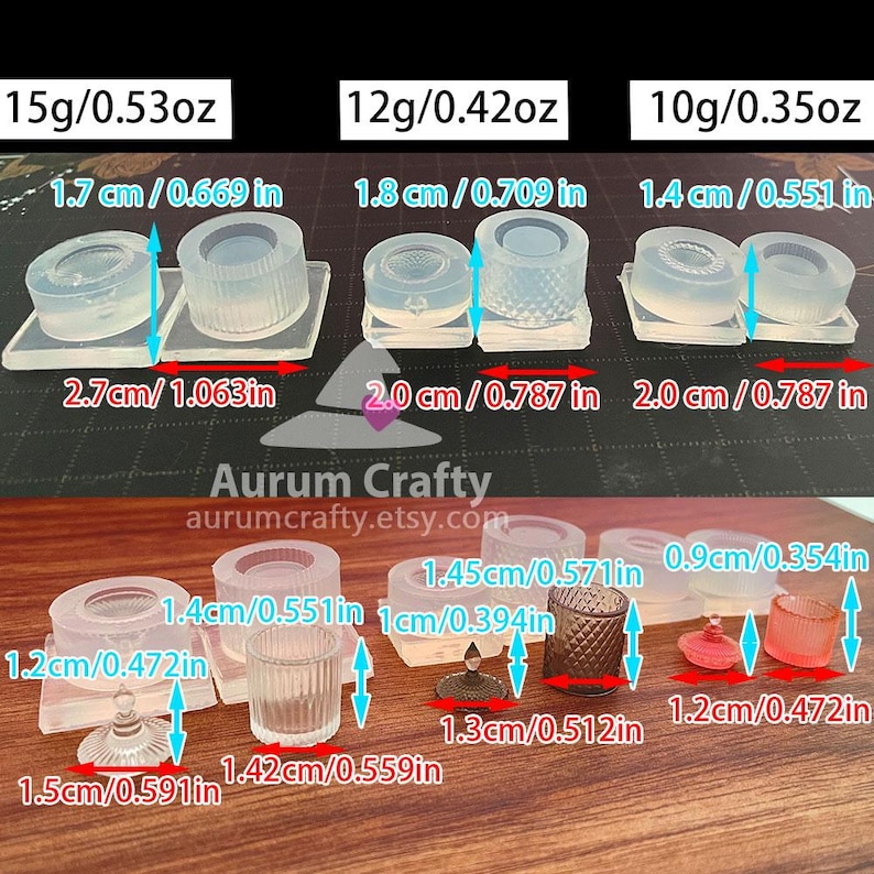 Mini Candy Jar Mold with Lid – Miniature Silicone Mold for Resin, Dollhouse Mini Jar, Fake Food Container, Tiny Storage Jar image 4