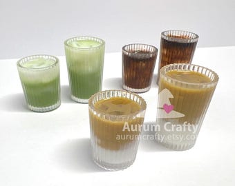 Mini Glass Cup Resin Mold, Sun Pattern & Striped Shot Glass Silicone Mold for Mini Drinks, Resin Crafts, Dollhouse Miniature,Tiny Coffee Cup