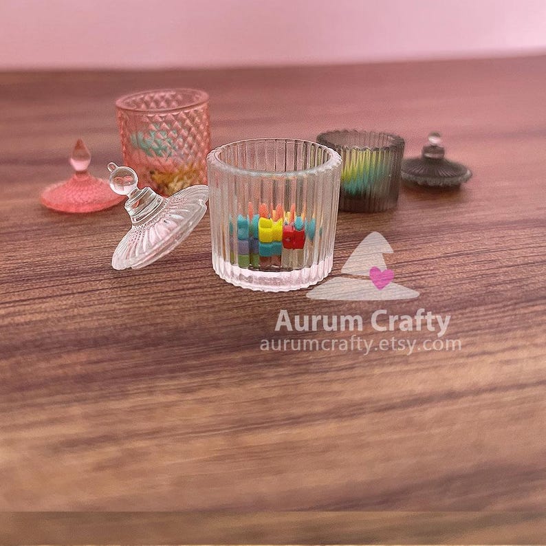 Mini Candy Jar Mold with Lid – Miniature Silicone Mold for Resin, Dollhouse Mini Jar, Fake Food Container, Tiny Storage Jar image 5