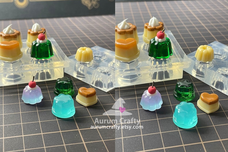 Fake Pudding Miniature Pudding Silicone Mold for BJD Dollhouse Props, Kawaii Dessert ...