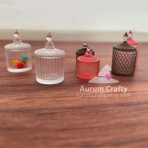 Mini Candy Jar Mold with Lid – Miniature Silicone Mold for Resin, Dollhouse Mini Jar, Fake Food Container, Tiny Storage Jar image 6