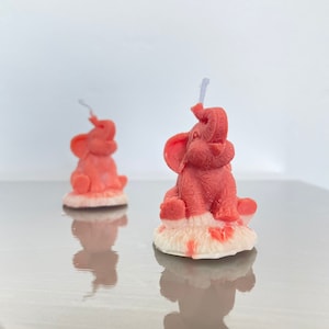 Set of two scented Soy Wax Elephant Candles