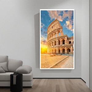 Colosseum museum landscape canvas painting, Colosseum wall poster, Colosseum wall art, Italy wall decor