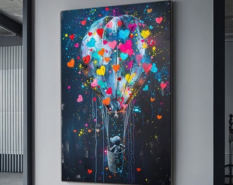 Banksy Red Balloon Girl Poster, Banksy Graffiti, Wall Decor