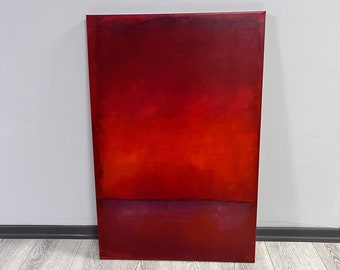 Mark Rothko  Red Canvas Art, Mark Rothko Colored Wall Art, Art Reproduction, Rothko Reproduction, Red Canvas Wall Art, Expressionism