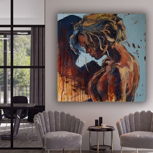 Lovemaking couples wall decor,sensual lovers,romantic couples wall ar,nude couple lovers,bedroom wall art,canvas design
