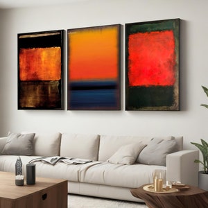 Set of 3 Mark Rothko Canvas Wall Art Rothko Print Modern Wall Art Rothko Wall Art Mark Rothko Print Mark Rothko Painting Rothko art