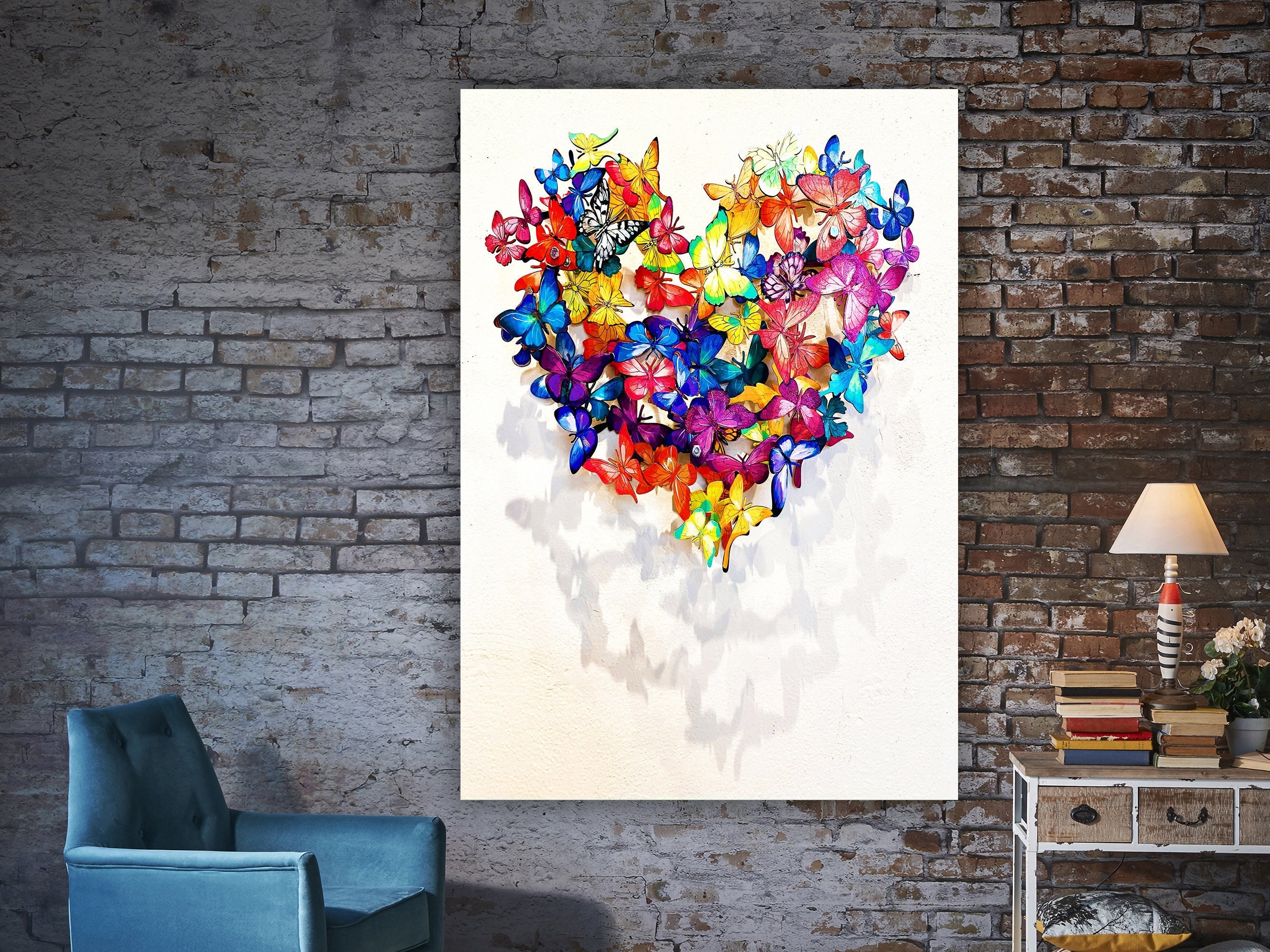 Heart Canvas on Frame Blank and Stretched 2 Sizes Artist Painting Supply 