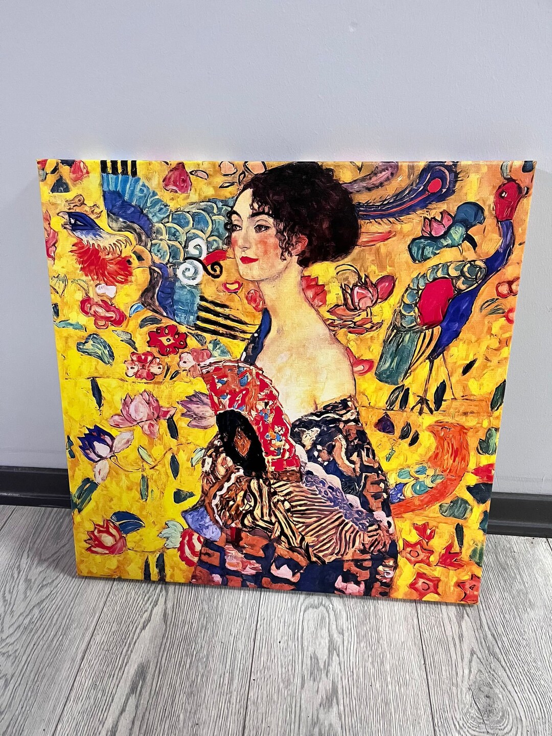 Gustav Klimt Lady With Fan Canvas Art Reproduction, Klimt Reproduction ...