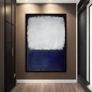マーク ロスコ ブルー アンド グレー キャンバス ウォール アート、マーク ロスコ作品、モダン ウォール アート、抽象アート、マーク ロスコ ペイント