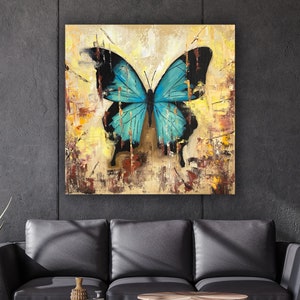 Butterfly Wall Art, Butterfly Canvas Print Art, Home Decor Wall Art, Living Room Wall Art