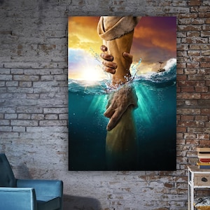 Hand couple Wall Art, Surreal Art, Surrealism Wall Art, Abstract Surreal Wall Decor, Abstract Canvas, Surreal Wall Art,