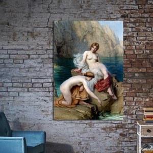 Herbert James Draper, Summer Seas, canvas wall art, Classic prints, Vintage prints, reproduction canvas wall art