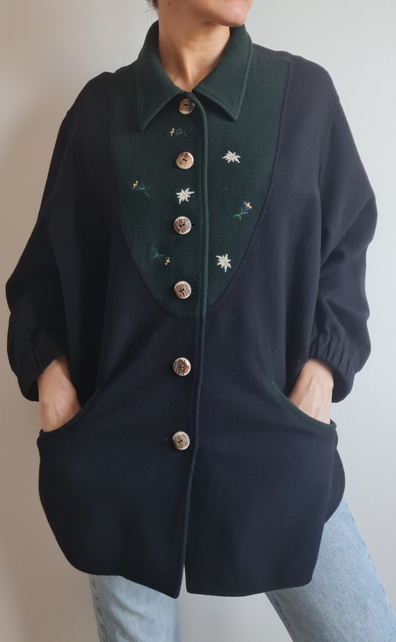 Vintage Trachten Wool Embroidery Jacket|Perry Land