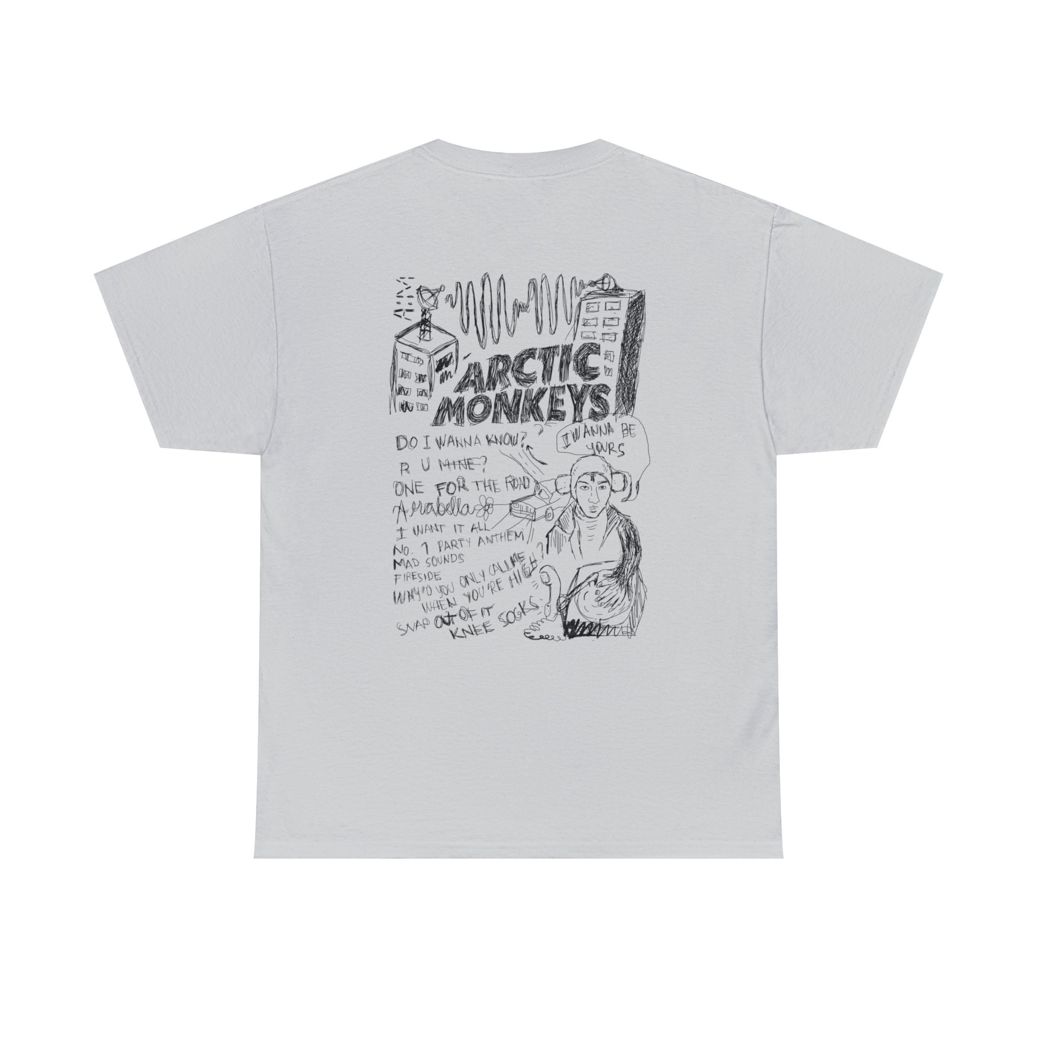 Discover アークティック モンキーズ メンズ レディース 両面Tシャツ オリジナル プリント ロックバンド 音楽コンサート Arctic Monkeys Tour 2023 Band