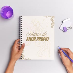 Self-Love Journal for Women | Printable Self-Care and Gratitude PDF | Emotional Wellness Kit with Bonus | Digital Download in Spanish