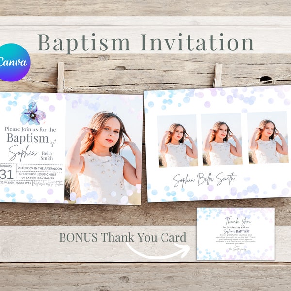 Lds Baptism Invite - Etsy