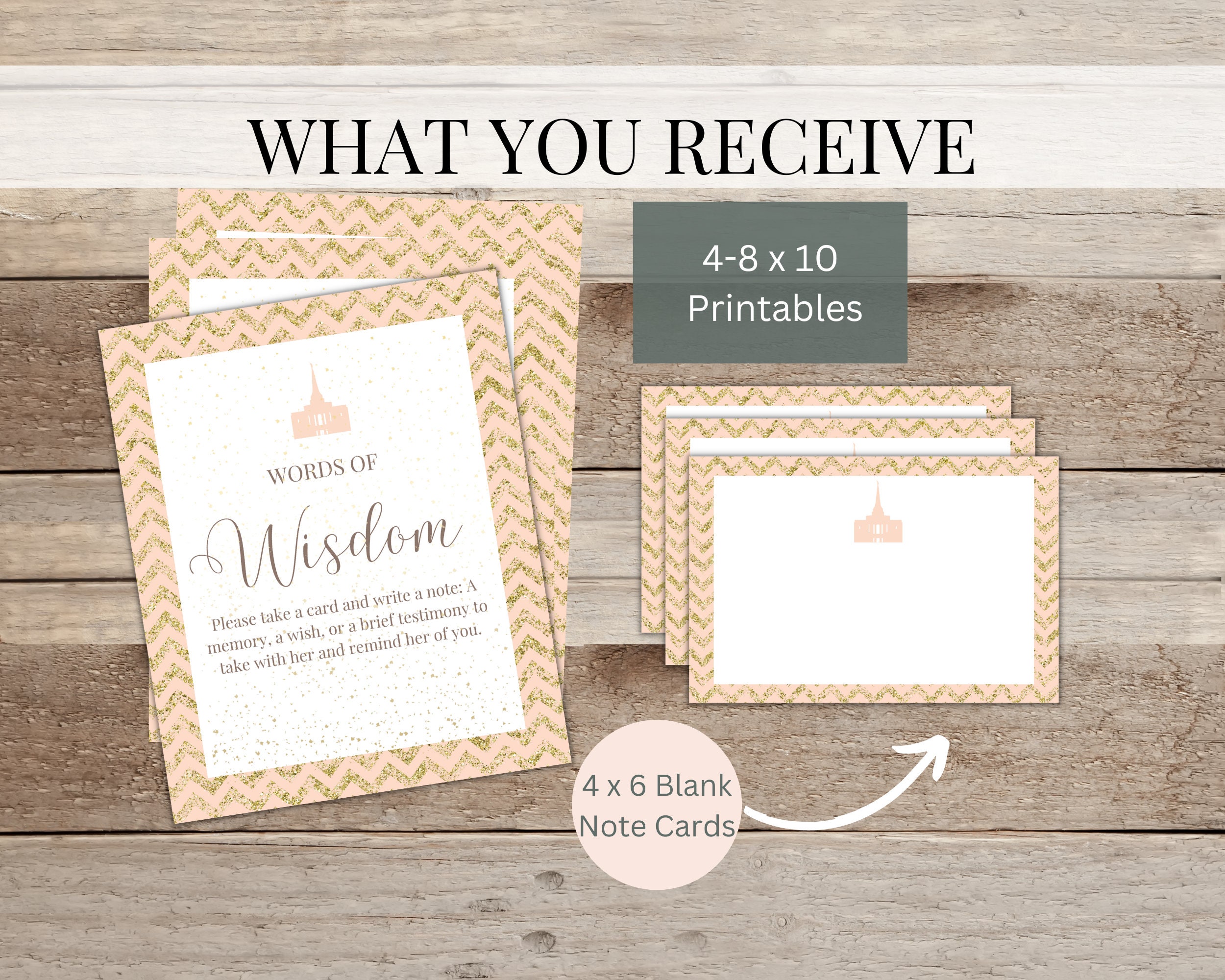 LDS Baptism Scripture Set Printable Words of Wisdom Set Baptism Bundle