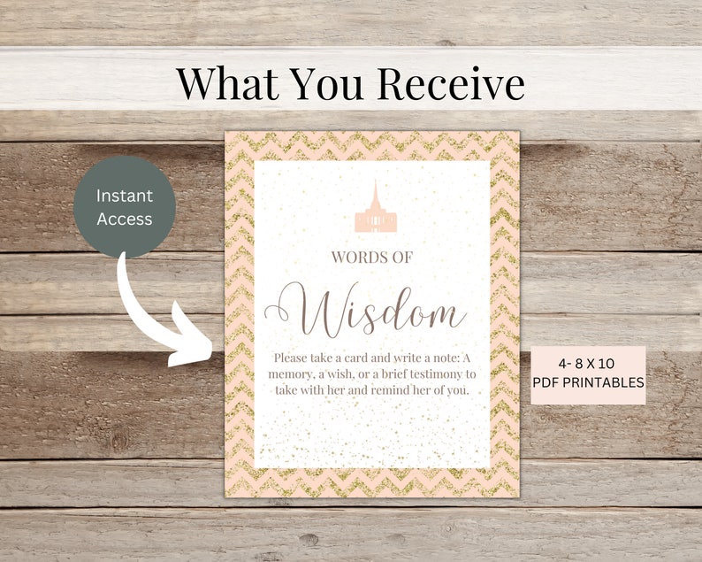 LDS Baptism Scripture Set Printable Words of Wisdom Set Etsy