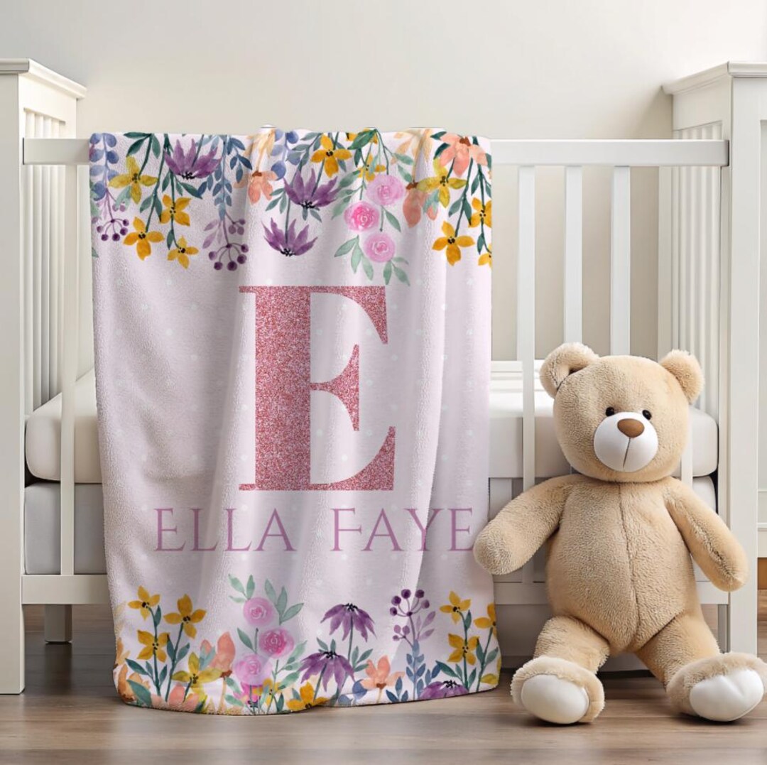 Baby Girl Pink Storks Everything Blanket  main image 1