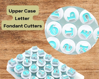 26 piece fondant cutters spring loaded letter cutters fondant letters fondant number cutters plunger letter cutters plunger number cutters