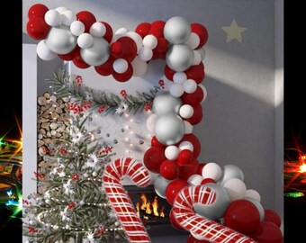 Christmas Balloon Garland Arch Kit Holiday Christmas Party