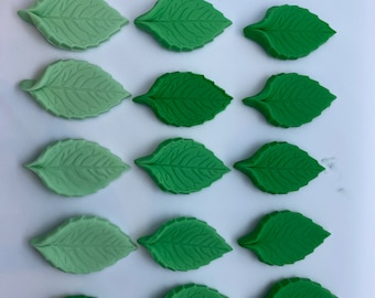 Fondant leaf cake toppers Edible Fondant leaves sugar leaves edible leaves for floral cake decoration gum paste leaves cake decor