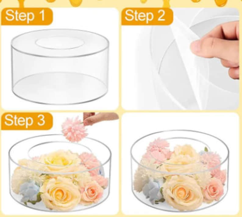 Clear Acrylic Cake Stand Fillable Cake Display Cake Tier Cake Riser Box ...