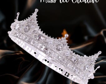 Adorno para tarta de corona de estilo barroco, tiara, decoración para tarta de princesa, corona plateada, corona dorada.