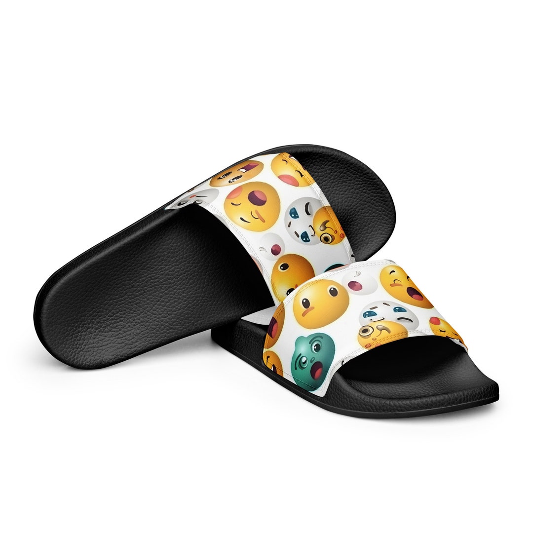 Emoji Slide Sandals for Men and Women Emojis Pattern Sandals Etsy