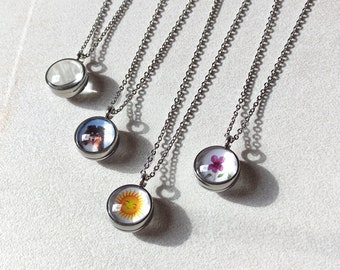 Custom Photo Locket Necklace - Personalized Memorial Gift - Stainless Steel Chain - Cherish Loved Ones Forever