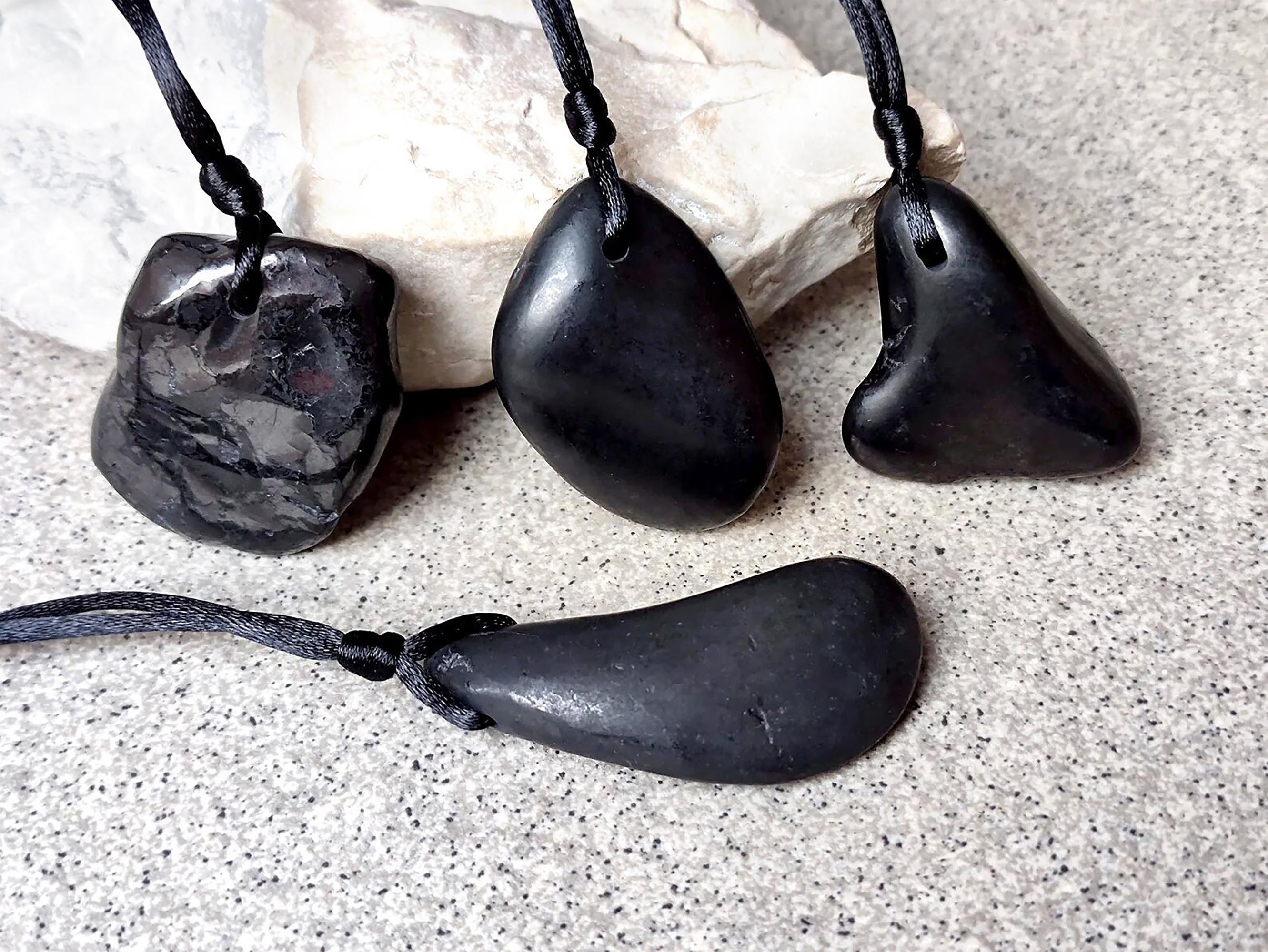 Collana In Shungite 12mm E Lega Metallica - Collane Shungite - Gioielli Shungite - Shungite - Foto 11