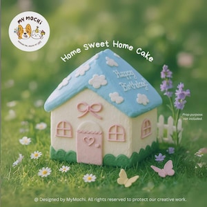 Home Sweet Home Sculptured Cake Bundle | Gourmet Dog Cake Set  | Special Cake for the Special Paw | Homemade Plant Based Cream Cheese X Meat