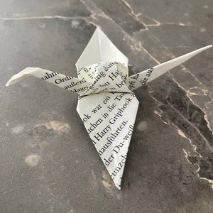 Origami Kraniche BUCH Literatur, Hochzeit, Geburtstag, Party, Feier, Geschenk, Dekoration, Papierkraniche, Recycling Bild 2