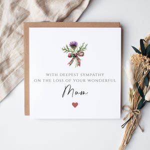 Personalised Scottish Thistle Sympathy Card