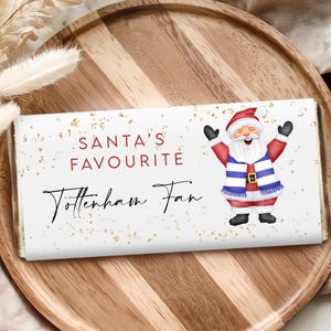 WRAPPER ONLY NO chocolate Santa&#39;s Favourite Tottenham Fan Galaxy wrapper| Stocking Filler Tottenham Spurs fans| Football Stocking filler|