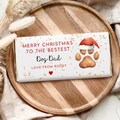 Personalised Dog Dad Christmas Chocolate bar wrapper gift| Dog Daddy Christmas gifts| Dog Mum Christmas gift| Stocking filler adults